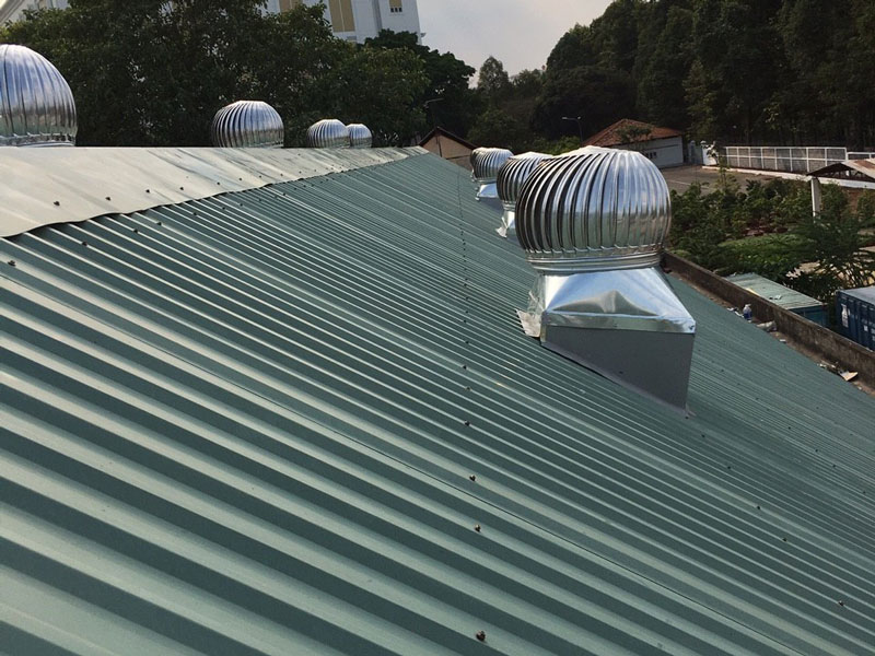 Thi công lắp đặt quả cầu hút nhiệt thông gió tại TP HCM